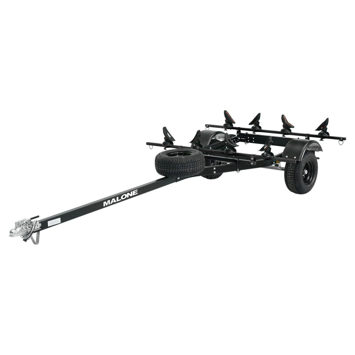 Malone MPG444LBS-BLK MicroSport Off-Road LowBed 2 Kayak Trailer Package (2 Saddle Up Pro & Spare Tire)