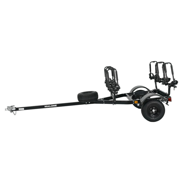Malone MPG442G2-BLK MicroSport Off-Road 4 Kayak Trailer Package (4 Sets FoldAway-J, Spare Tire)