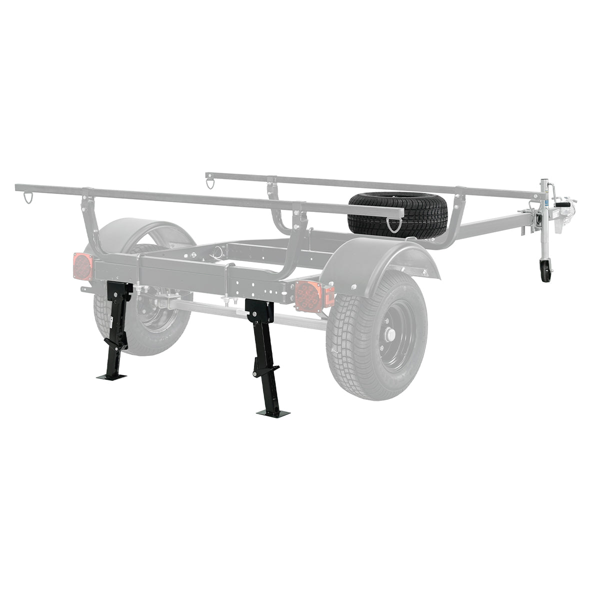 Malone MicroSport Off-Road Overland Trailer Package (2 Stabilizing Jacks, Spare Tire, JackStand)
