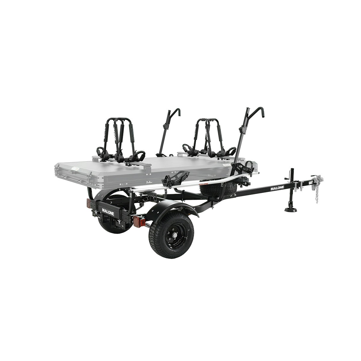 Malone MicroSport Overland Trailer Package (Rear Leveling Jacks, 2 Kayak Carriers, 2 Bike Carriers)