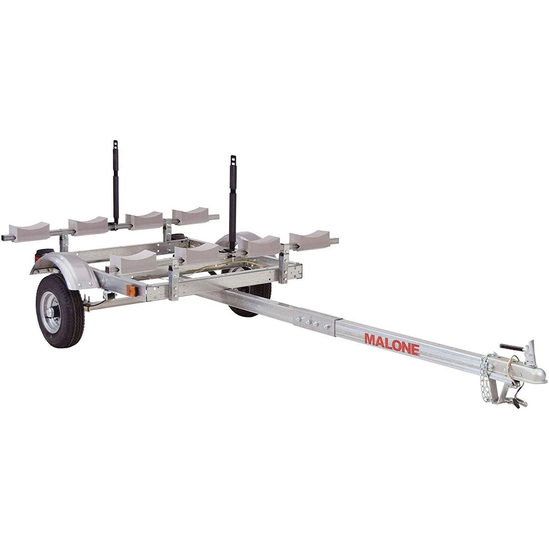 Malone EcoLight 4 Kayak Trailer Package (1 Stacker + 4 Sets Foam Blocks)
