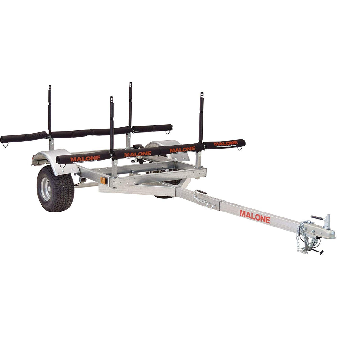 Malone XtraLight LowMax 4 Kayak Trailer Package (2 Stackers and 4 Sets Rack Pads)(Discontinued)