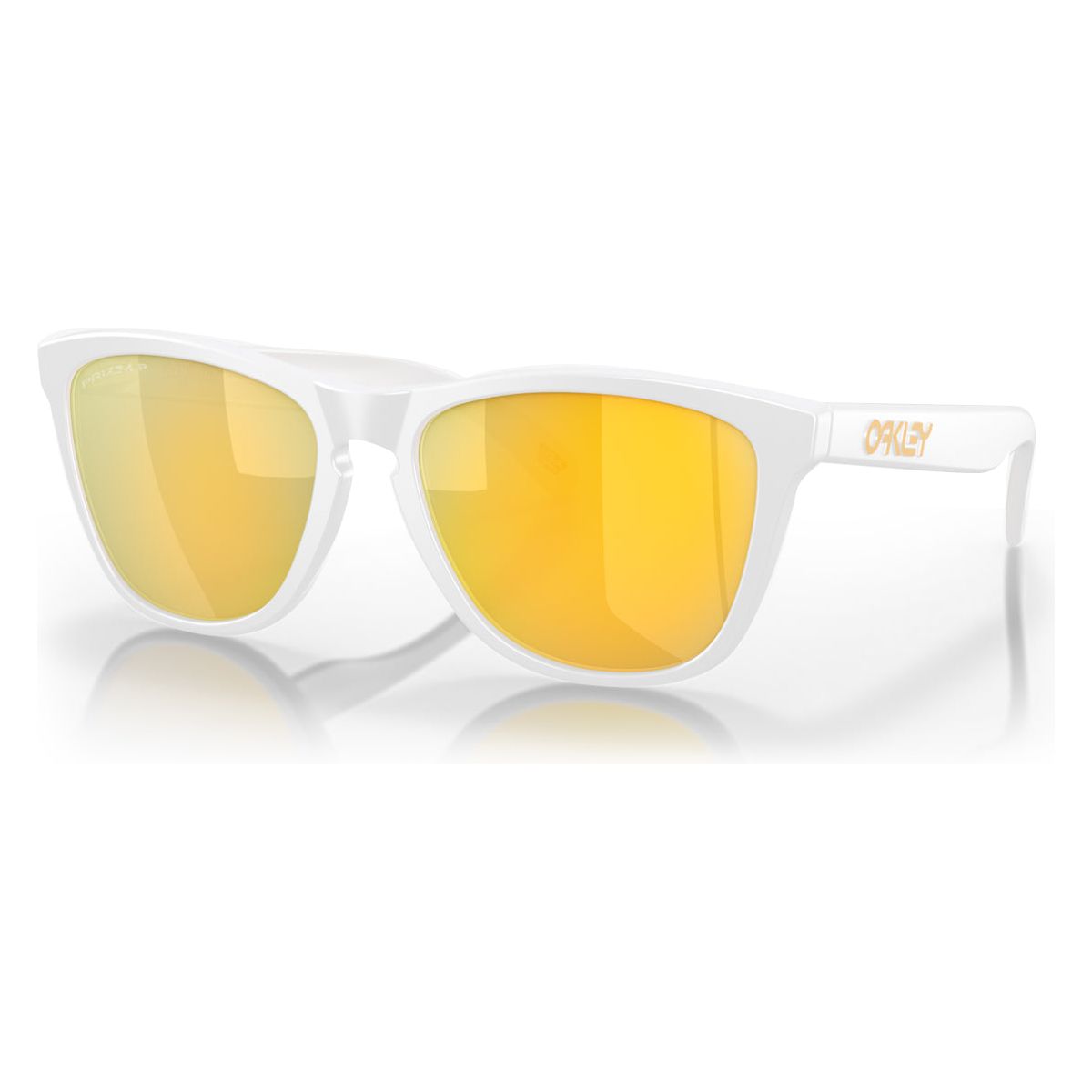 Oakley OO9245 Frogskins (A) Sunglasses - 9245D9/Ma001matte White/Prizm 24K Polarized
