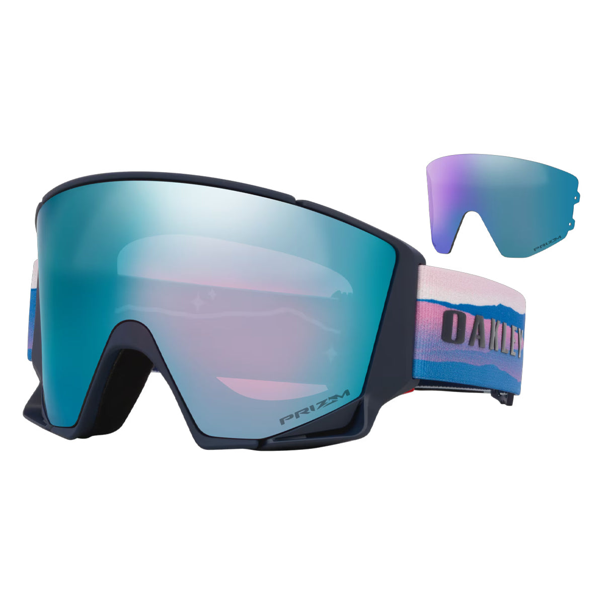 anon goggles vs oakley Flow Scape L Mikeala Shiffrin Signature/Prizm Snow Sapphire Iridium