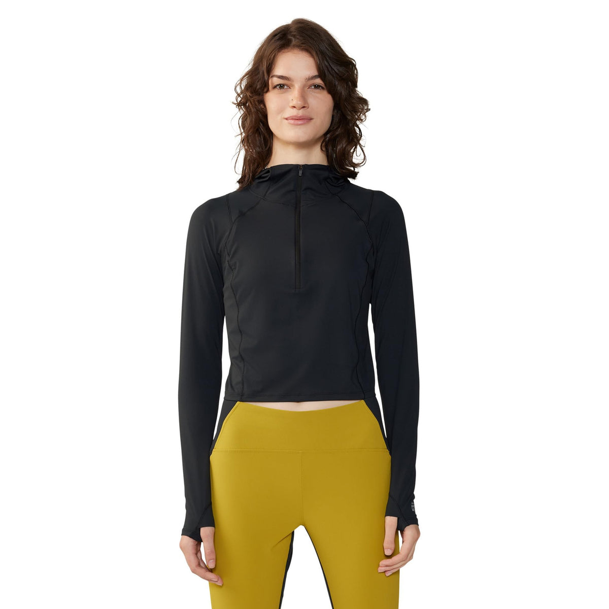 Mountain Hardwear Women&#39;s Crater Lake Half Zip Crop Hoody