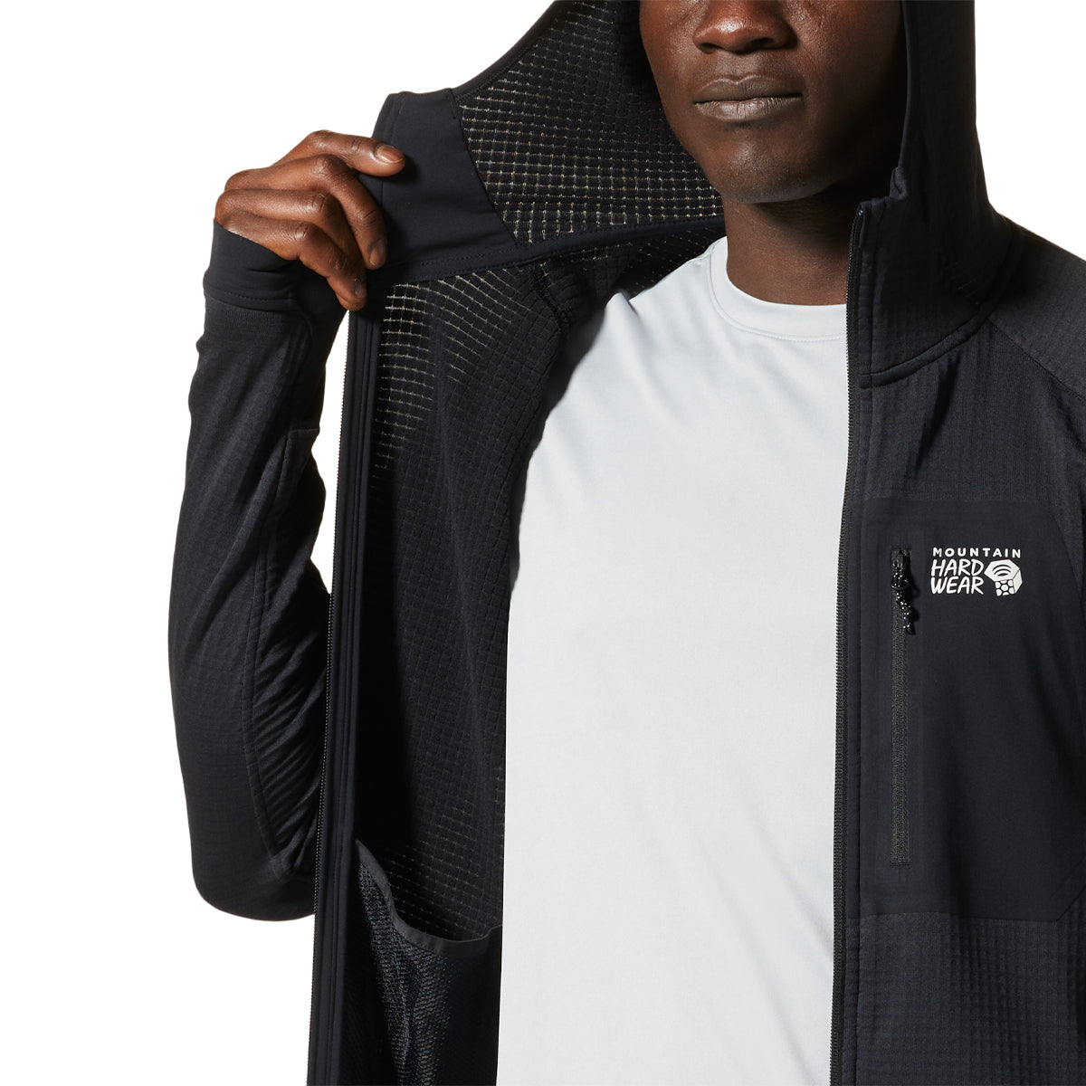 Mountain Hardwear Men's Polartec Power Grid Full Zip Hoody