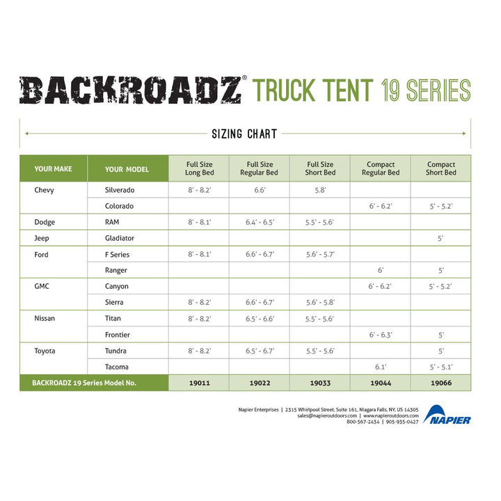 Napier Backroadz Truck Tent