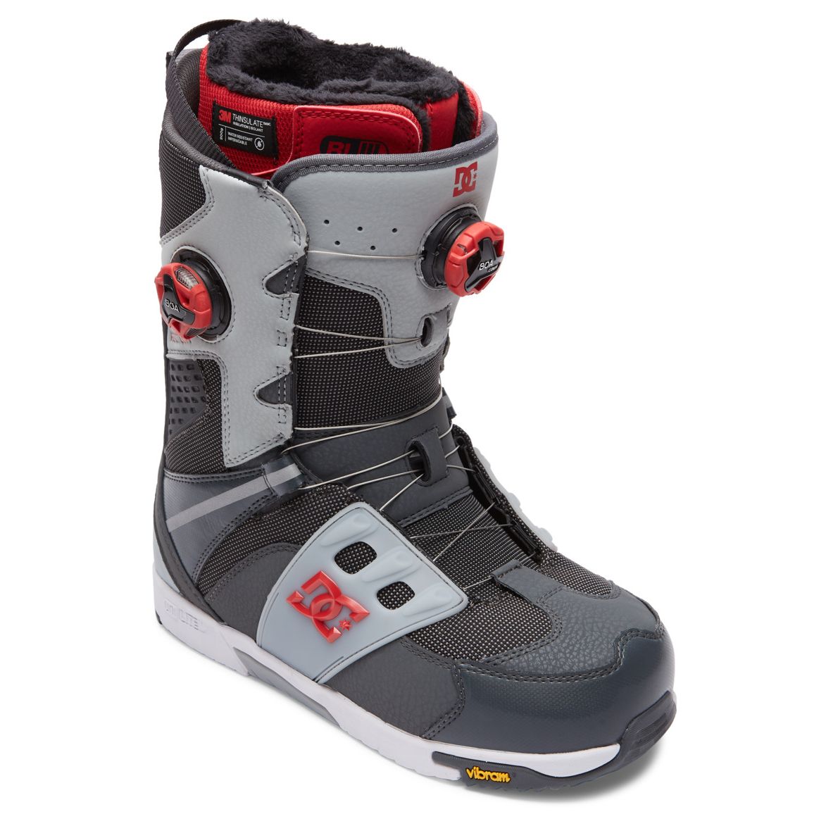 burton jet phantom snowboard boots DC Men's Phantom Snowboard Boots - Grey/Grey/Red