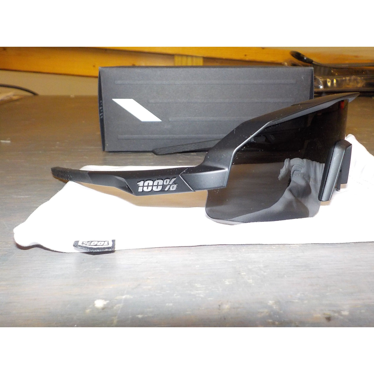 100% Slendale XS Sunglasses - Matte Black; Smoke - Used - Acceptable