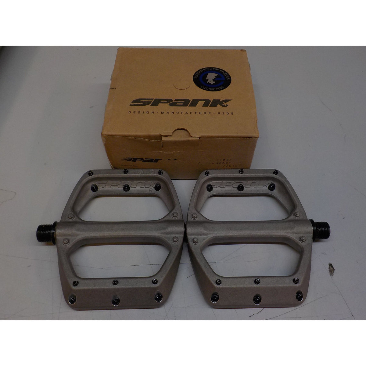 Spank Spoon DC Pedals - Raw Silver - Used - Acceptable