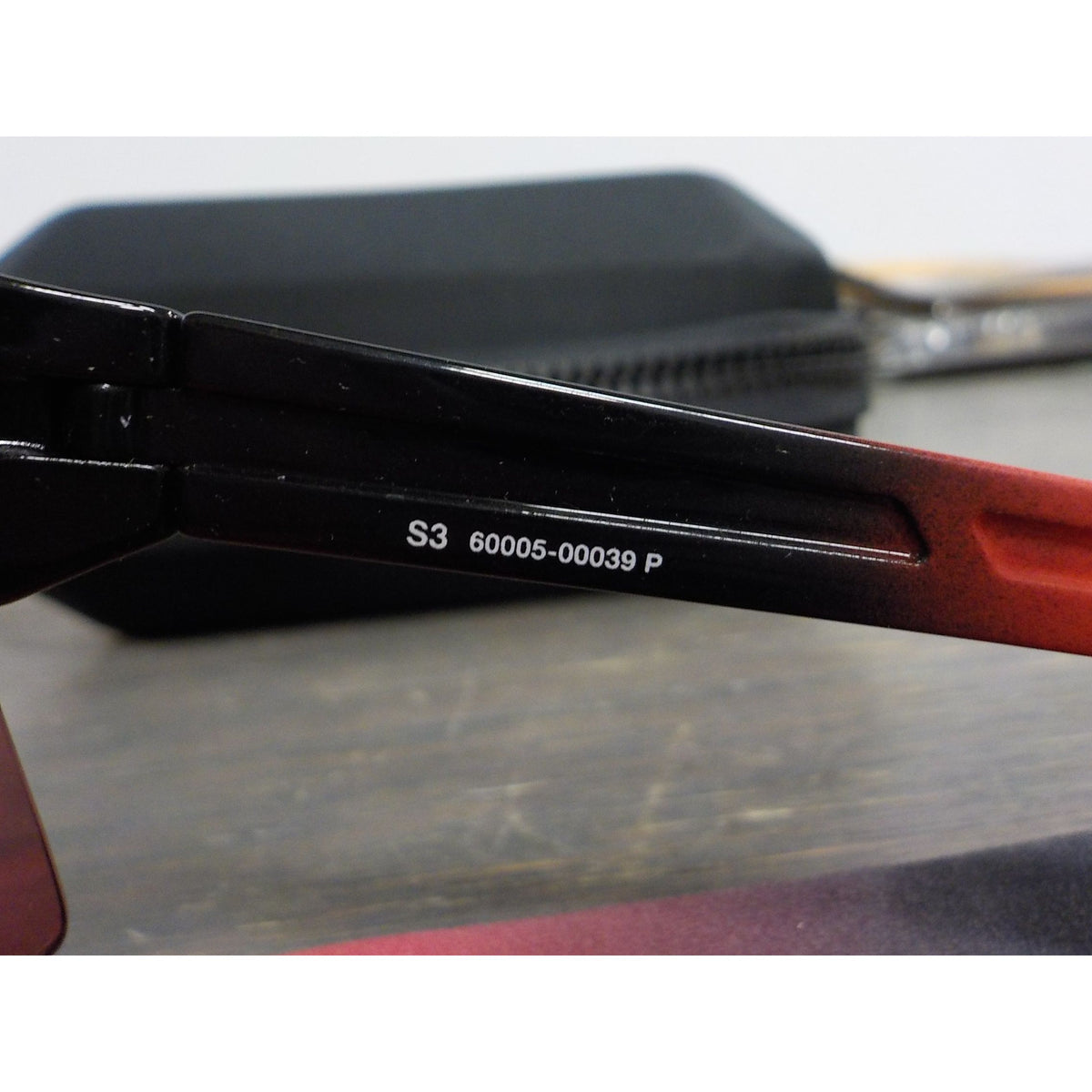 100% S3 LE Elly 24 Sunglasses - Gloss Black Matte Red; Hiper Fire Red Mirror - Used - Acceptable