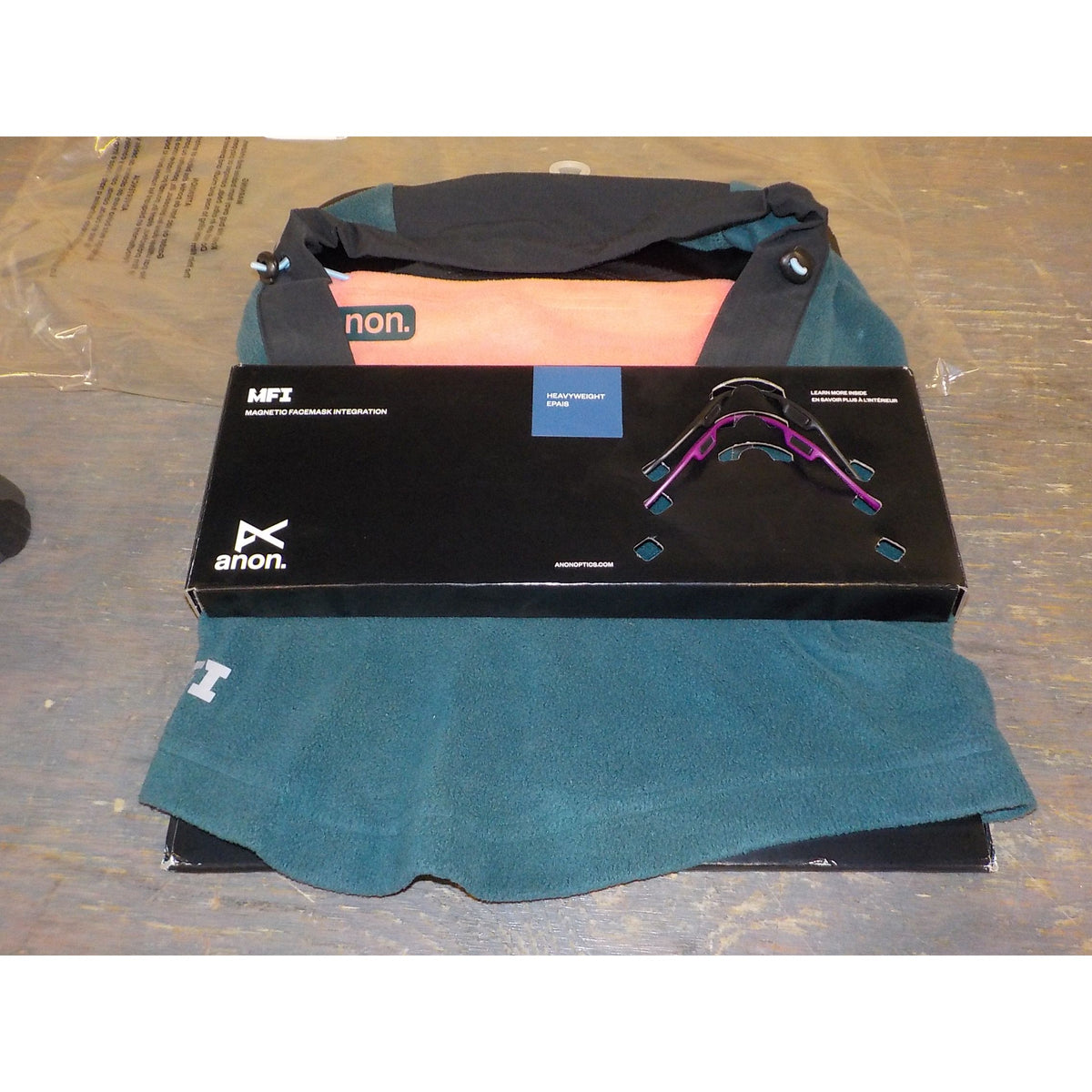 Anon MFI Fleece Helmet Hood - Deep Emerald - Used - Acceptable