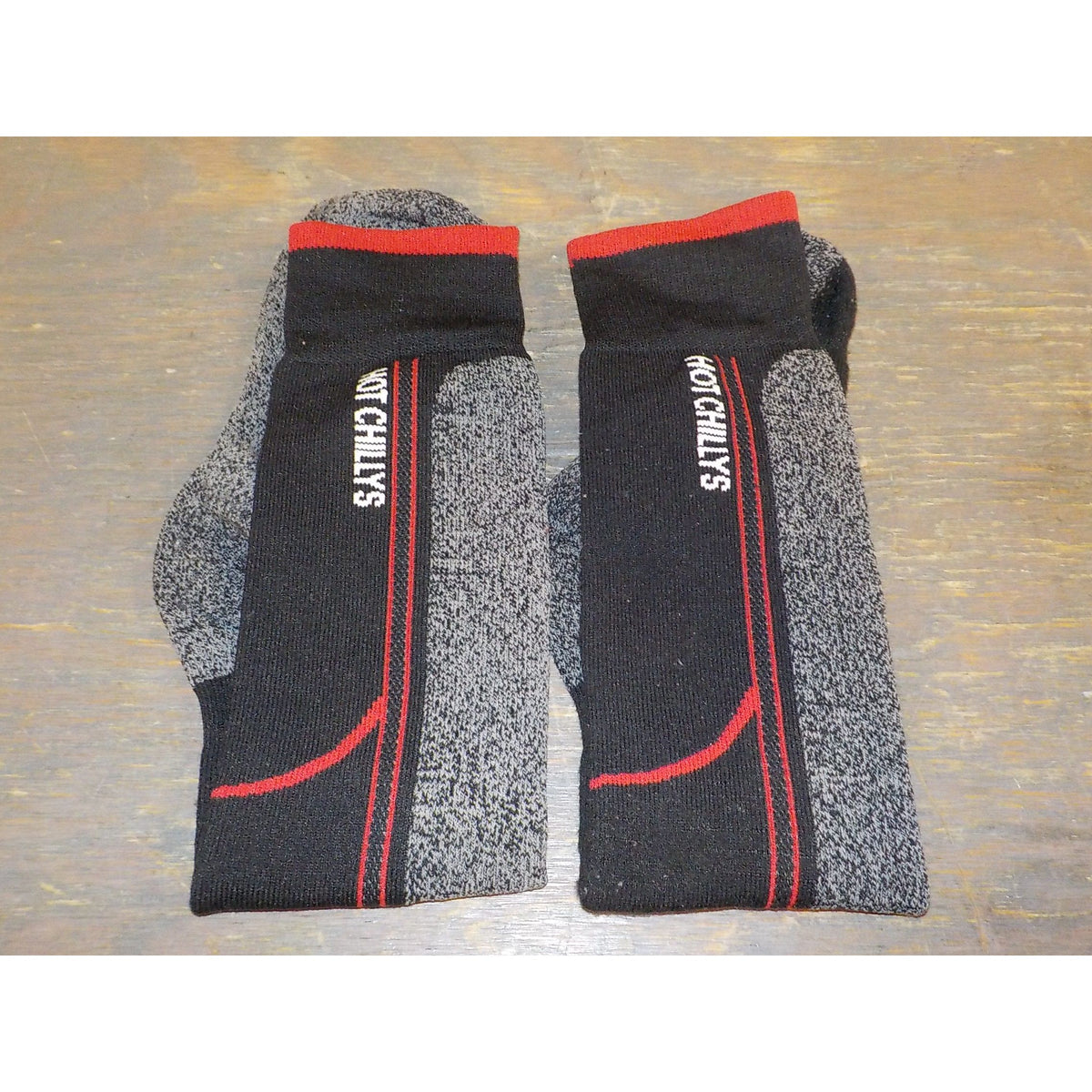 Hot Chillys Men's Elite Heat Mid Volume Sock - Black/Red - Large - Used - Acceptable