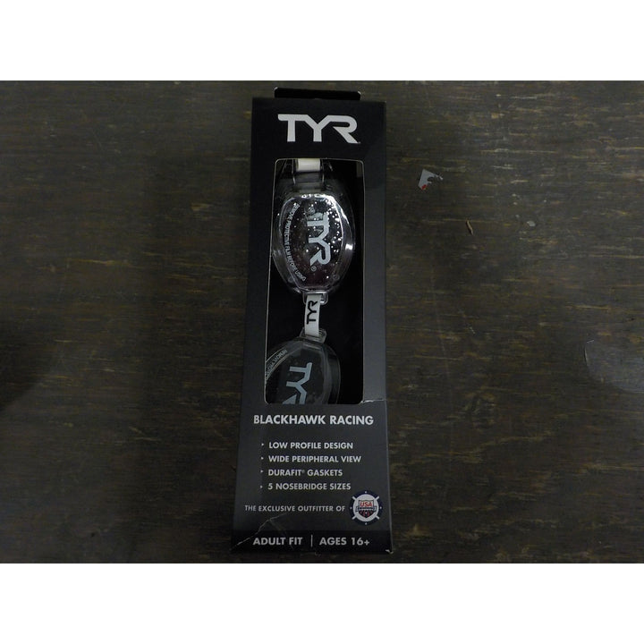 TYR Blackhawk Racing Googles - Clear/Matte Black - Used - Acceptable