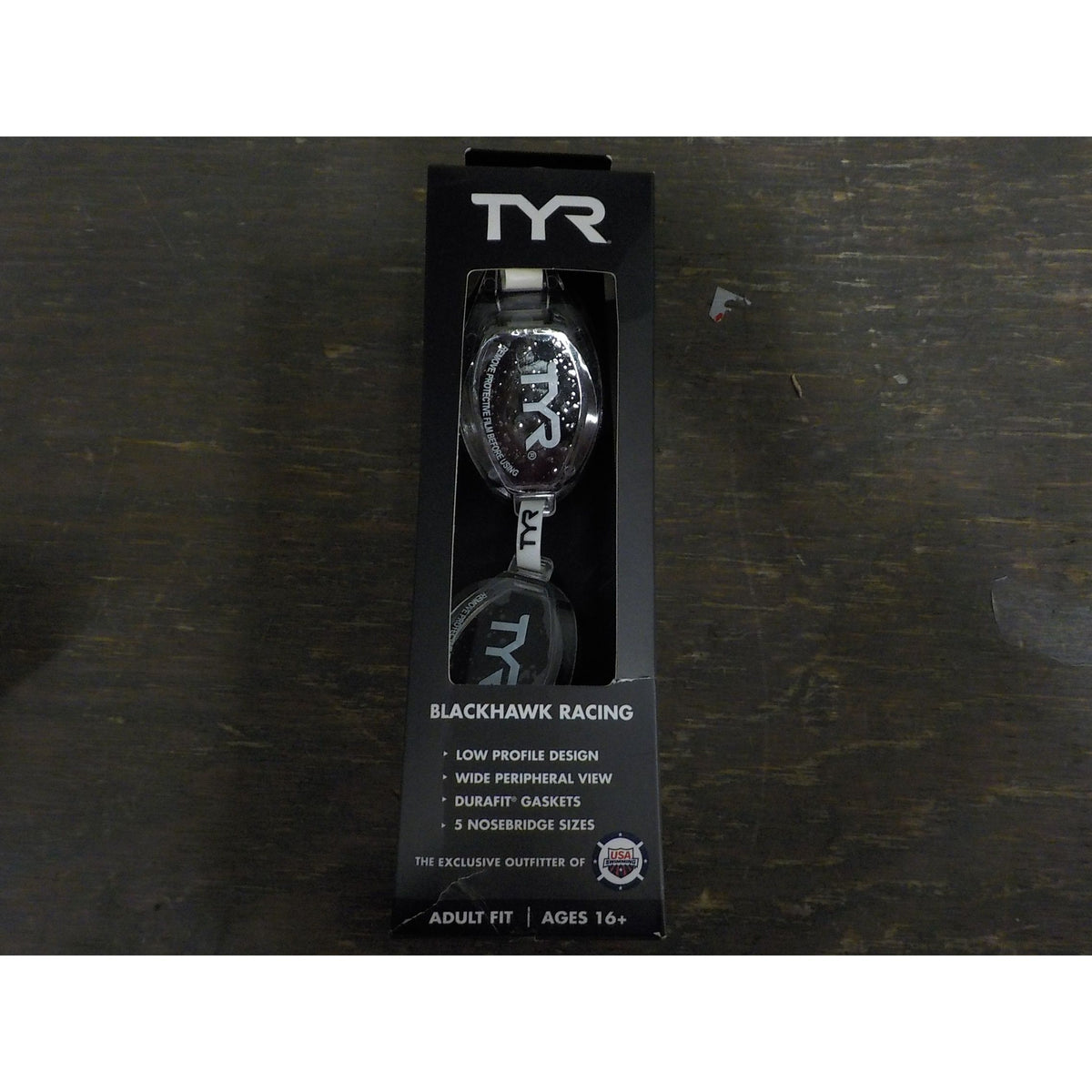 TYR Blackhawk Racing Googles - Clear/Matte Black - Used - Acceptable