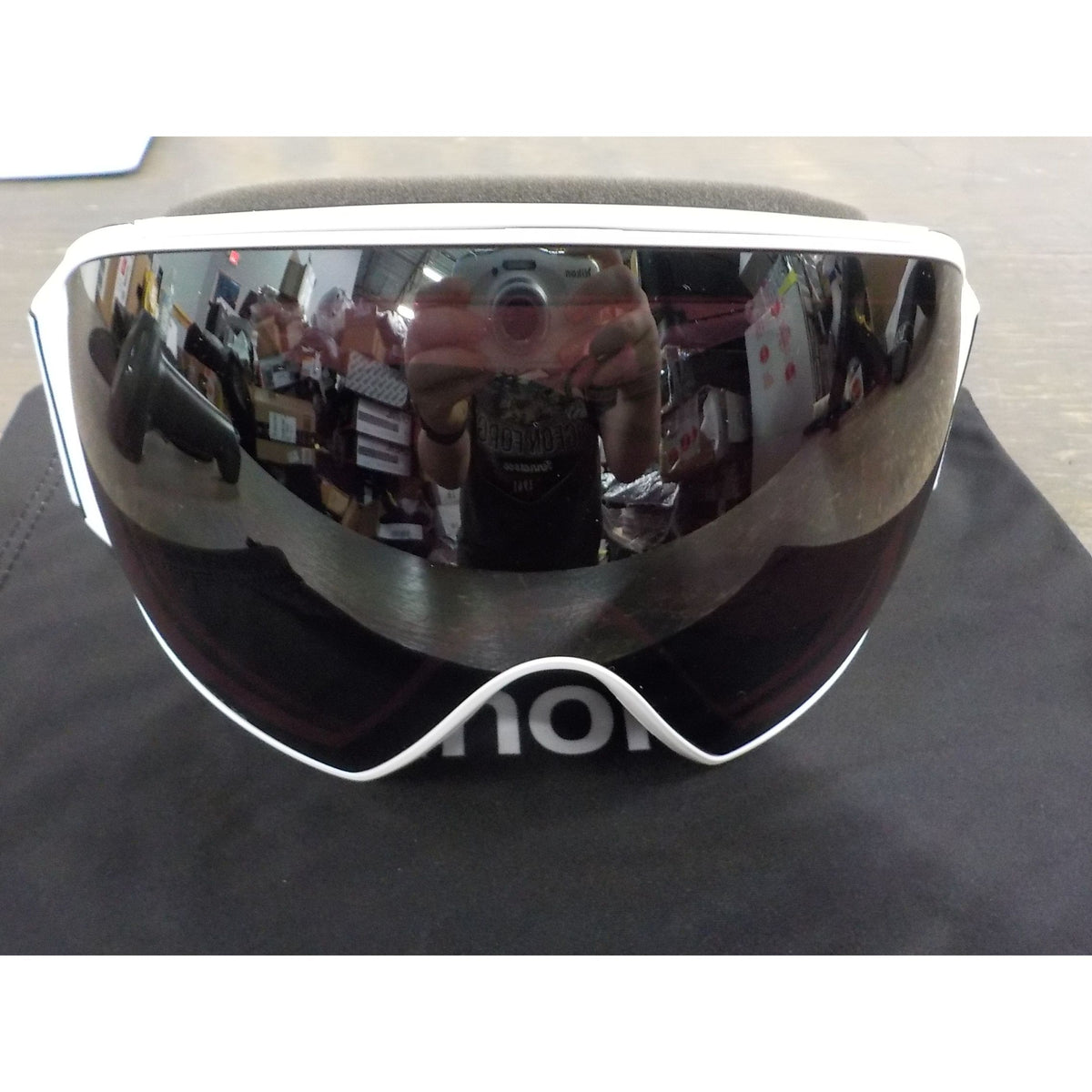 Anon M4 Toric + Bonus Lens + MFI, Low Bridge Fit - White; Perceive Sunny Onyx + Perceive Vari Violet - Used - Acceptable