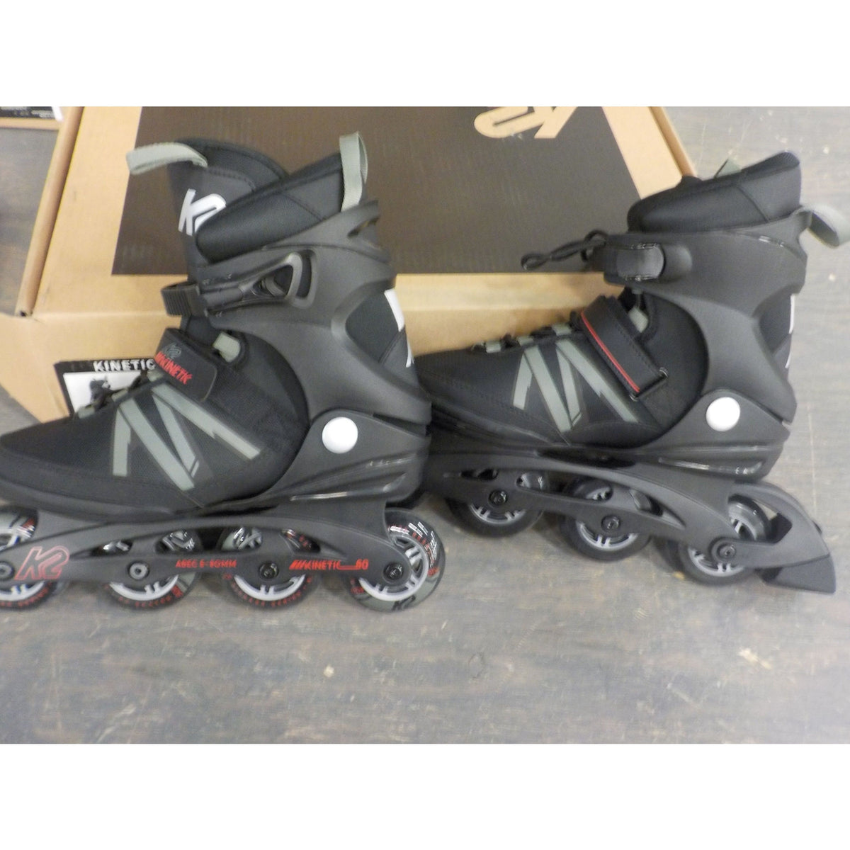 K2 Men&#39;s Kinetic 80 Inline Skates - Black/Gray - 9.5 - Used - Acceptable