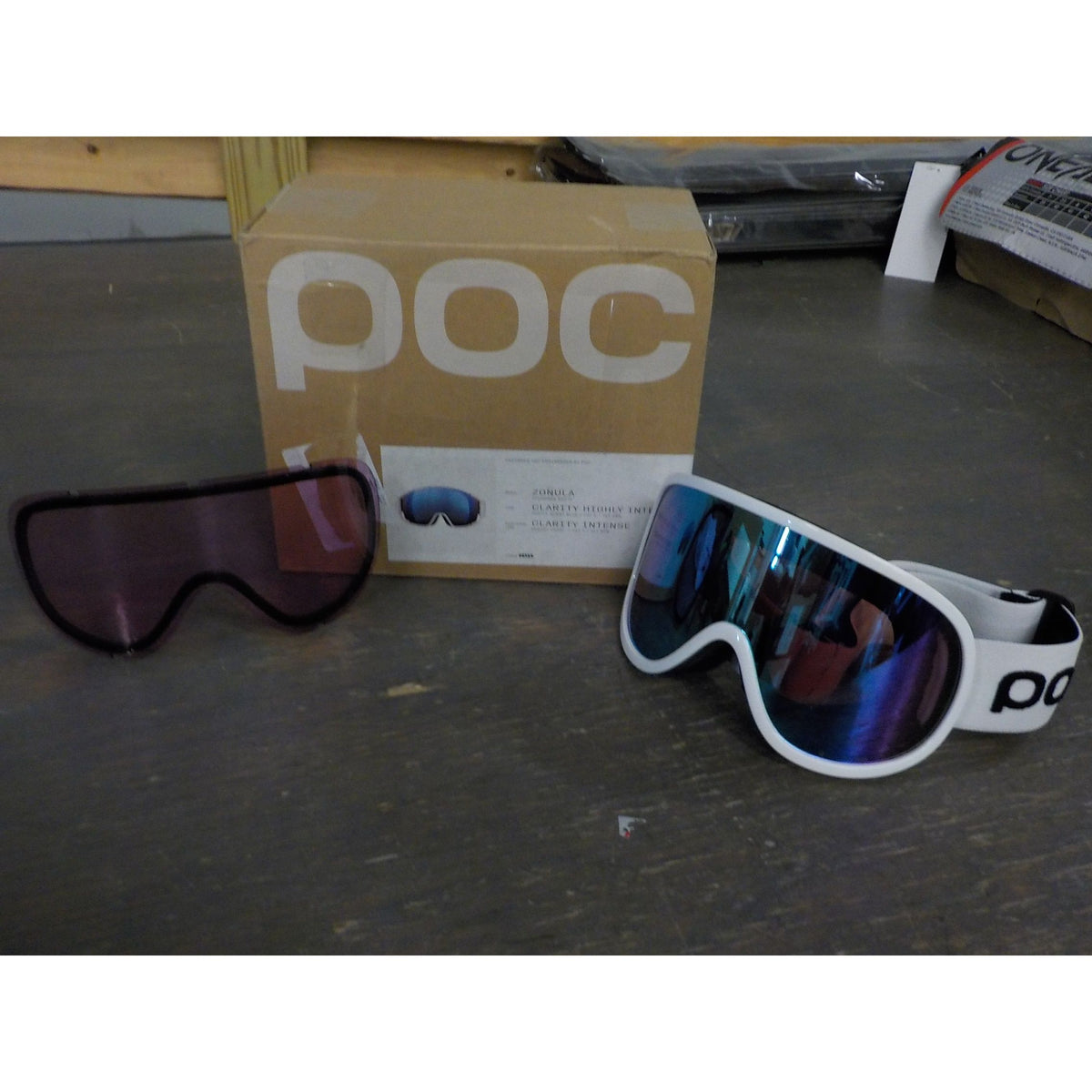 POC Sports Zonula Goggles - Hydrogen White; Partly Sunny Blue - Used - Acceptable