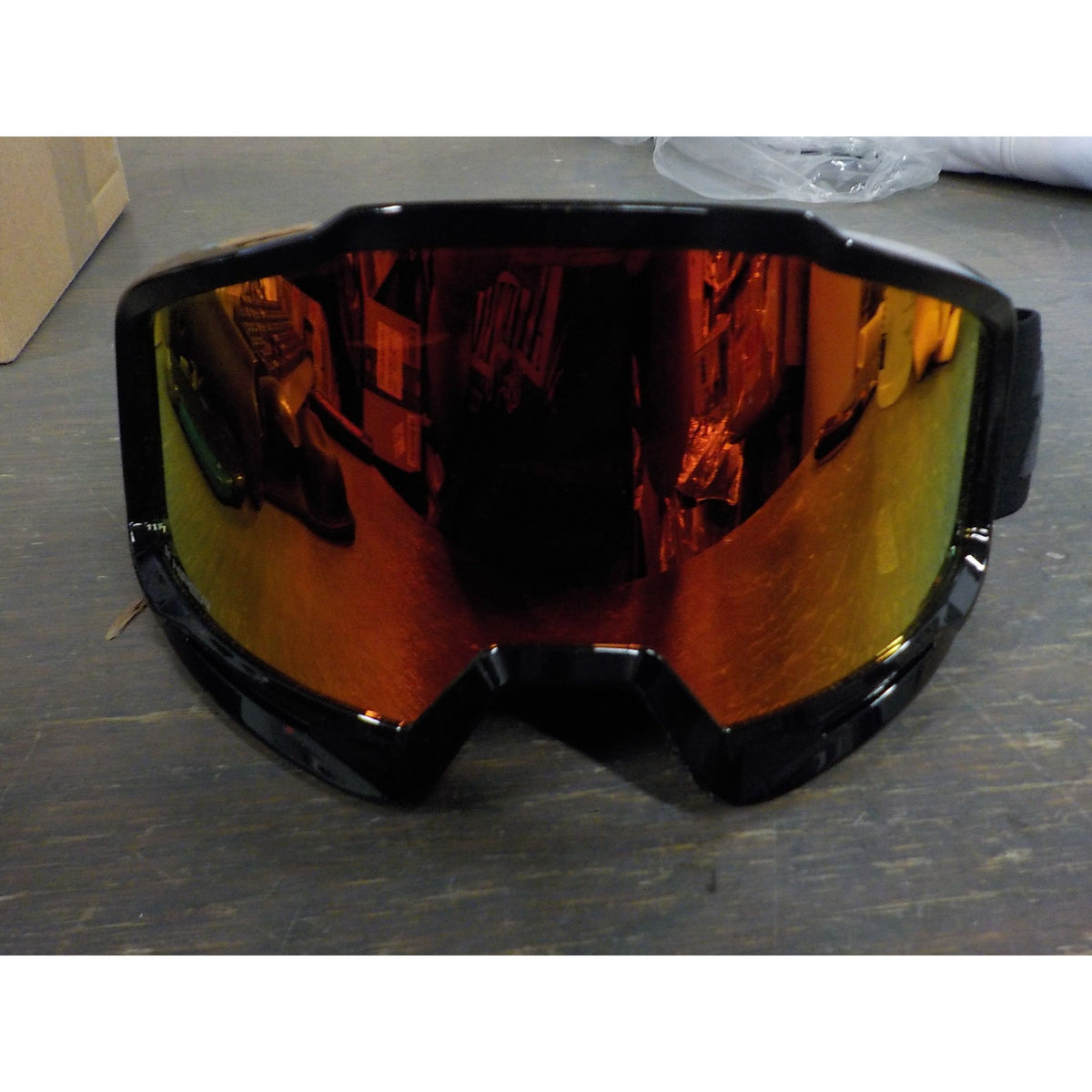 100% Okan Hiper Goggle - Black/Red; Mirror Red - Used - Acceptable