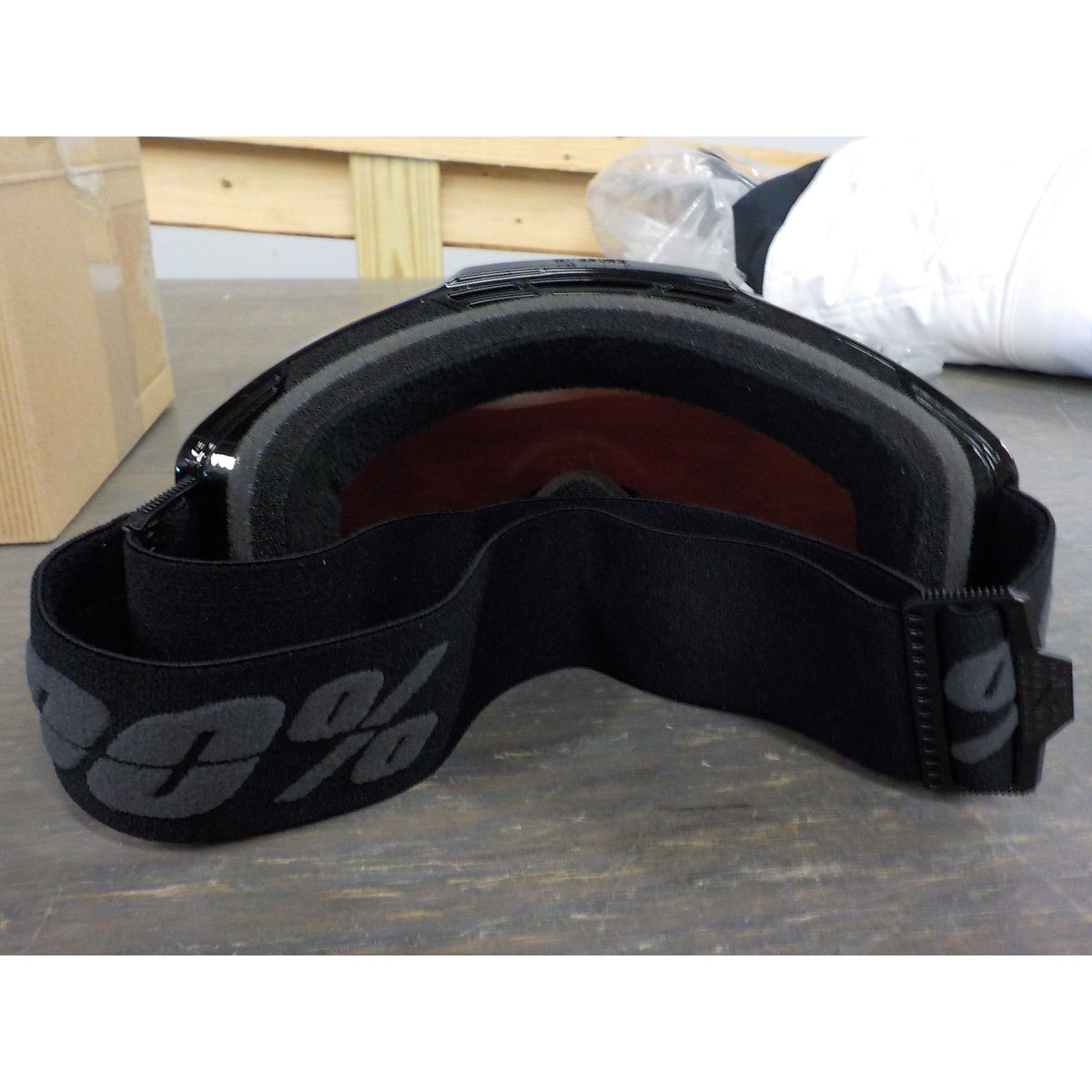 100% Okan Hiper Goggle - Black/Red; Mirror Red - Used - Acceptable