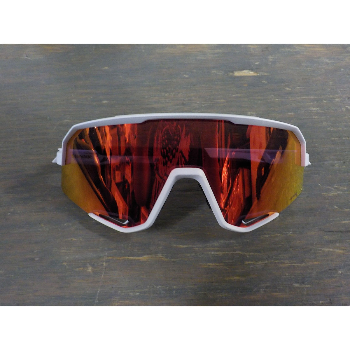 100% Slendale Sunglasses - Soft Tact White; HiPER Red Multilayer Mirror - Used - Acceptable