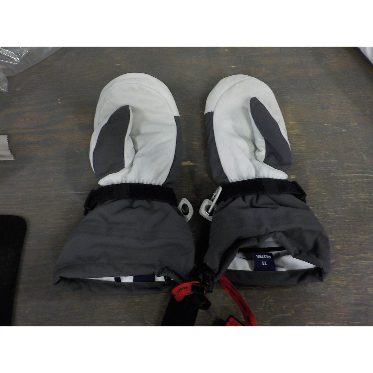 Hestra Army Leather Heli Ski Mitt - Grey - 11 - Used - Acceptable
