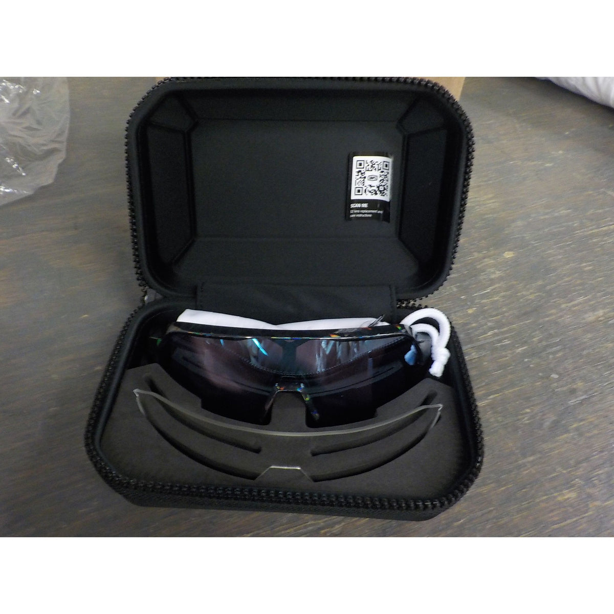 100% S2 Sunglasses - Black Holographic; HiPER Blue Multilayer Mirror - Used - Acceptable