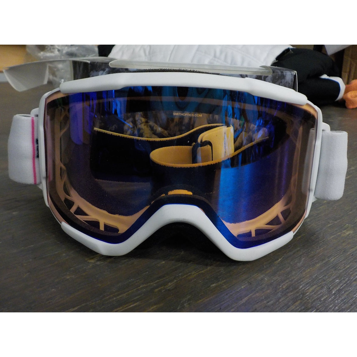 Smith Optics Youth Daredevil Goggles - White; Blue Sensor Mirror - Used - Acceptable
