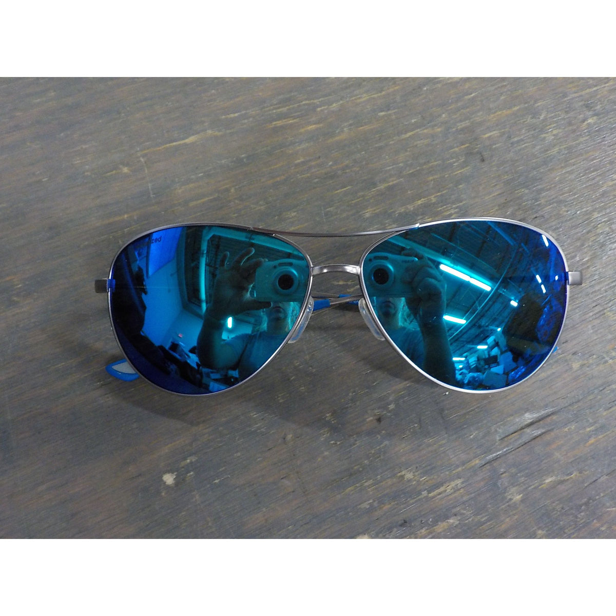 Smith Optics Langley Sunglasses - Matte Ruthenium; Polarized Blue Mirror - Used - Acceptable