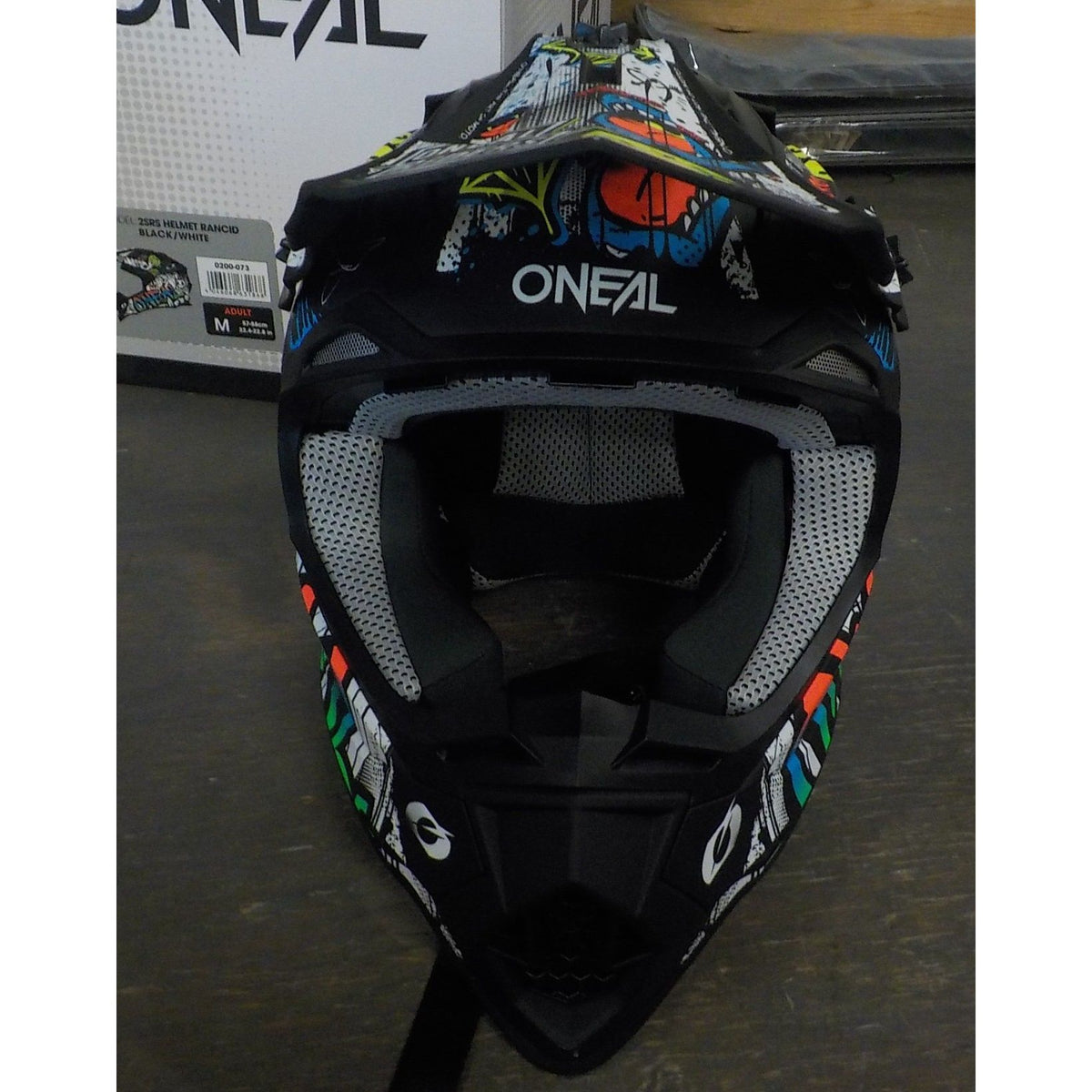 O'Neal 2 SRS Rancid Helmet - Black/White - Medium - Used - Acceptable