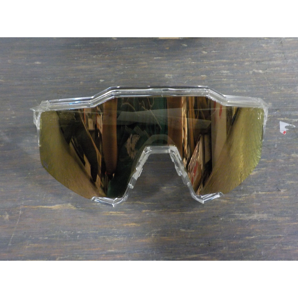 100% Speedcraft LE Money Mike 24 Sunglasses - Translucent; Hiper 24K Gold Mirror - Used - Acceptable