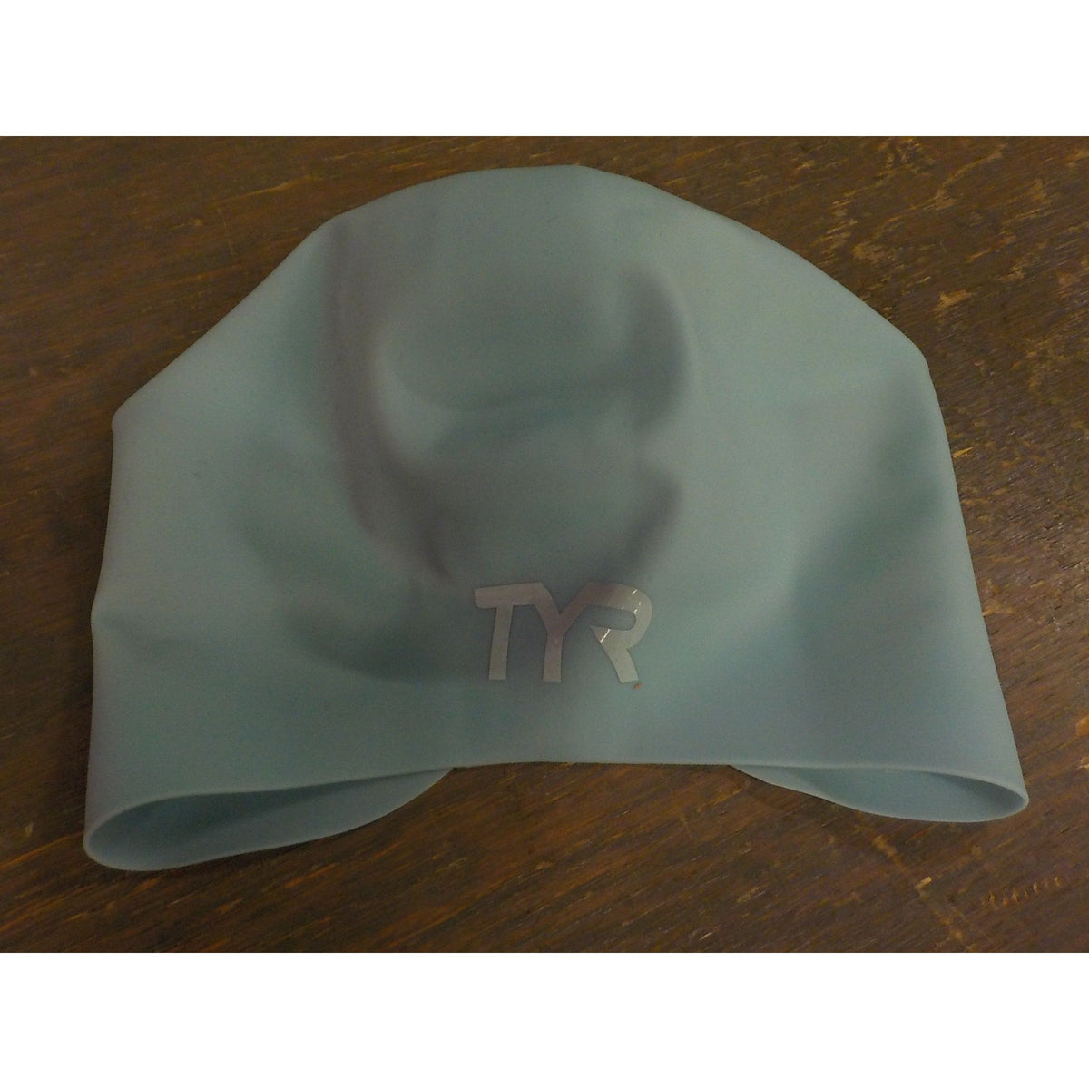 TYR Sport Long Hair Silicone Swim Cap - Light Blue - Used - Acceptable