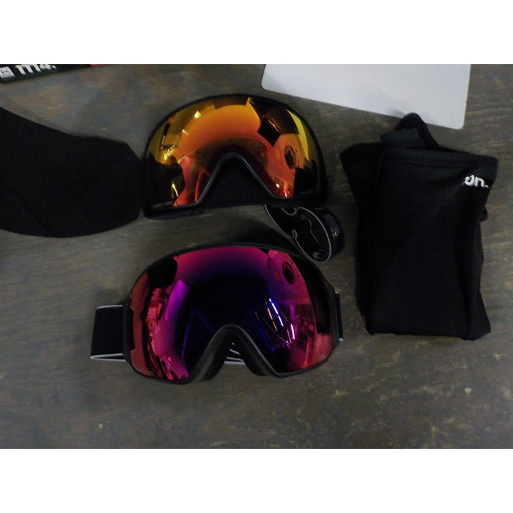 Anon M4 Toric Goggles + Bonus Lens + MFI, Low Bridge Fit - Blk; Perceive Sun Red + Per Cloudy Burst - Used - Acceptable