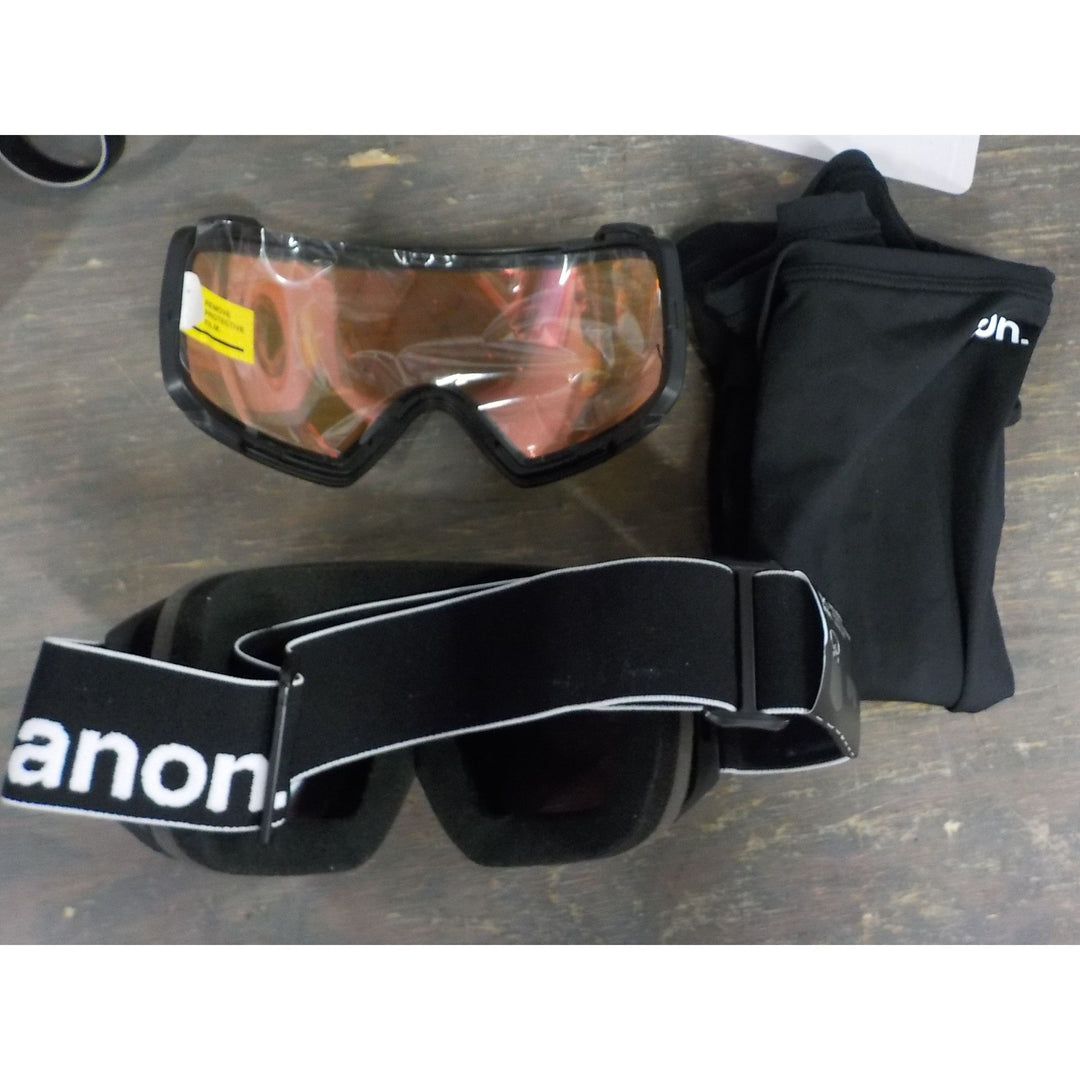 Anon M4 Toric Goggles + Bonus Lens + MFI, Low Bridge Fit - Blk; Perceive Sun Red + Per Cloudy Burst - Used - Acceptable
