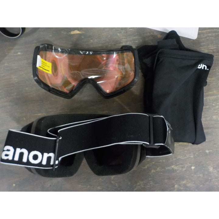 Anon M4 Toric Goggles + Bonus Lens + MFI, Low Bridge Fit - Blk; Perceive Sun Red + Per Cloudy Burst - Used - Acceptable