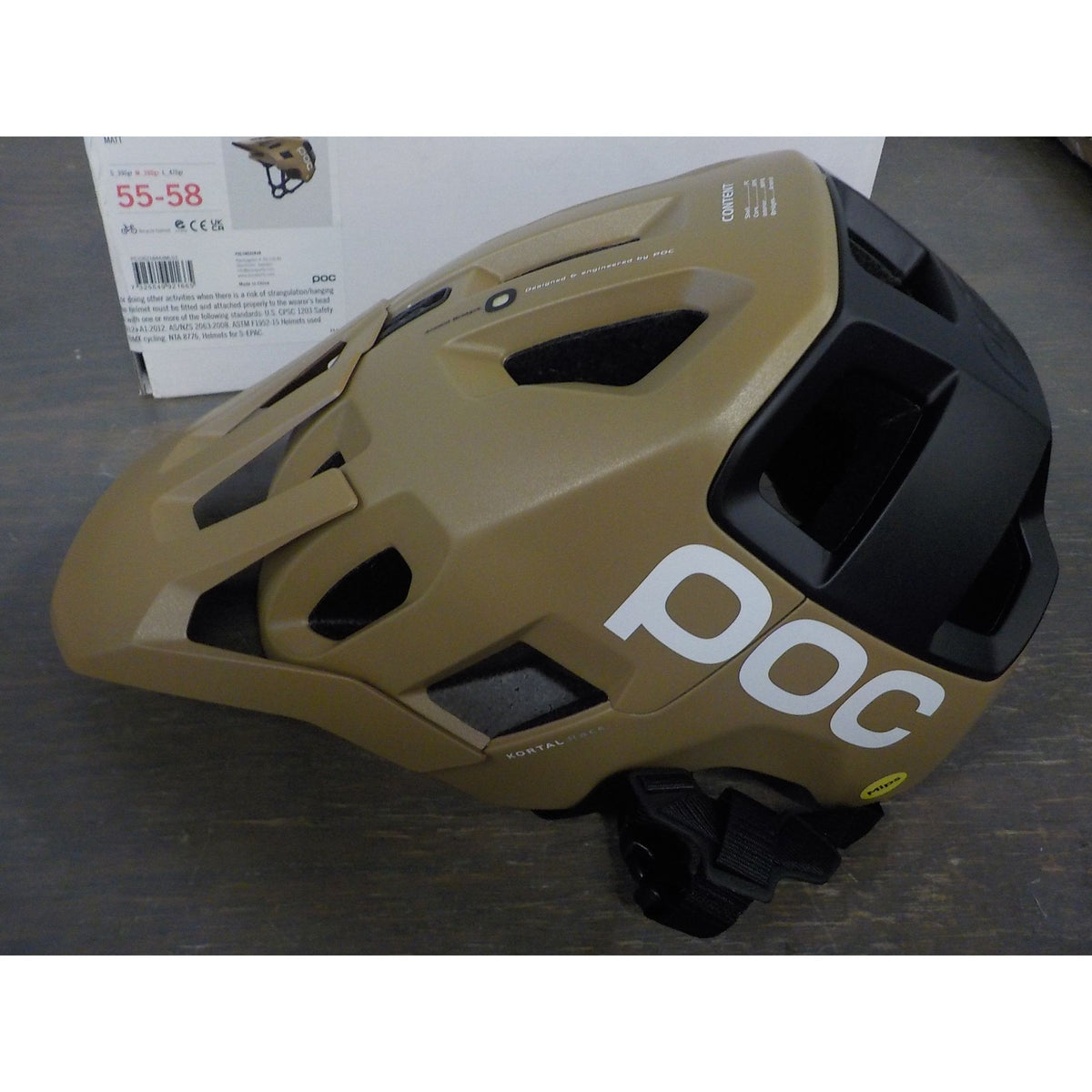 POC Sports Kortal Race Mips Helmet - Cerussite Kashima/Uranium Black Metallic/Matt - Medium/Large - Used - Acceptable