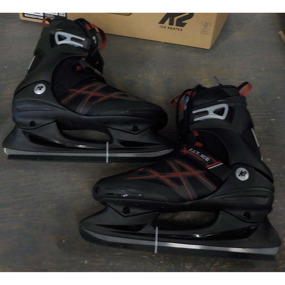 K2 Men's F.I.T. Ice Skate - Black Red - 11.5 - Used - Acceptable