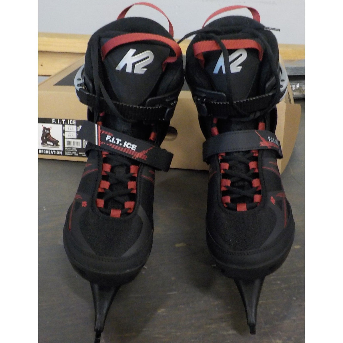 K2 Men's F.I.T. Ice Skate - Black Red - 11.5 - Used - Acceptable
