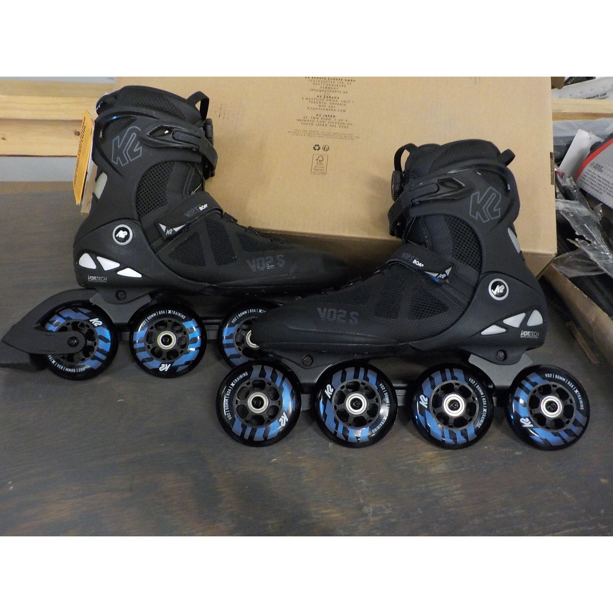 K2 Unisex VO2 S 90 BOA Inline Skates - Black Night - 12 - Used - Acceptable