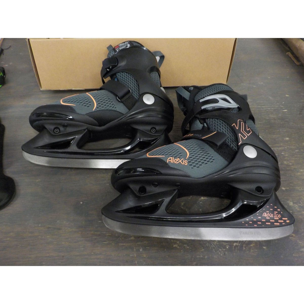 K2 Women's Alexis Ice Pro Skates - Gray Pink - 7 - Used - Acceptable