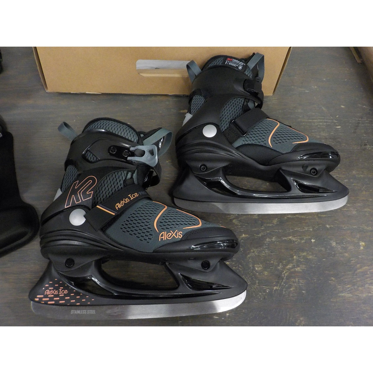 K2 Women's Alexis Ice Pro Skates - Gray Pink - 7 - Used - Acceptable