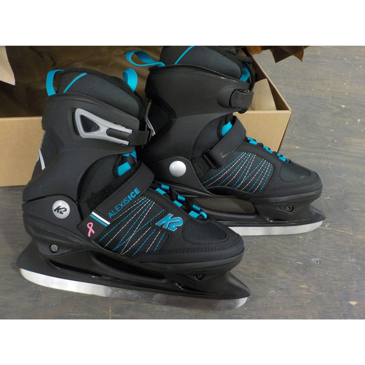 K2 Women&#39;s Alexis Ice Skate - Black Blue - 9 - Used - Acceptable