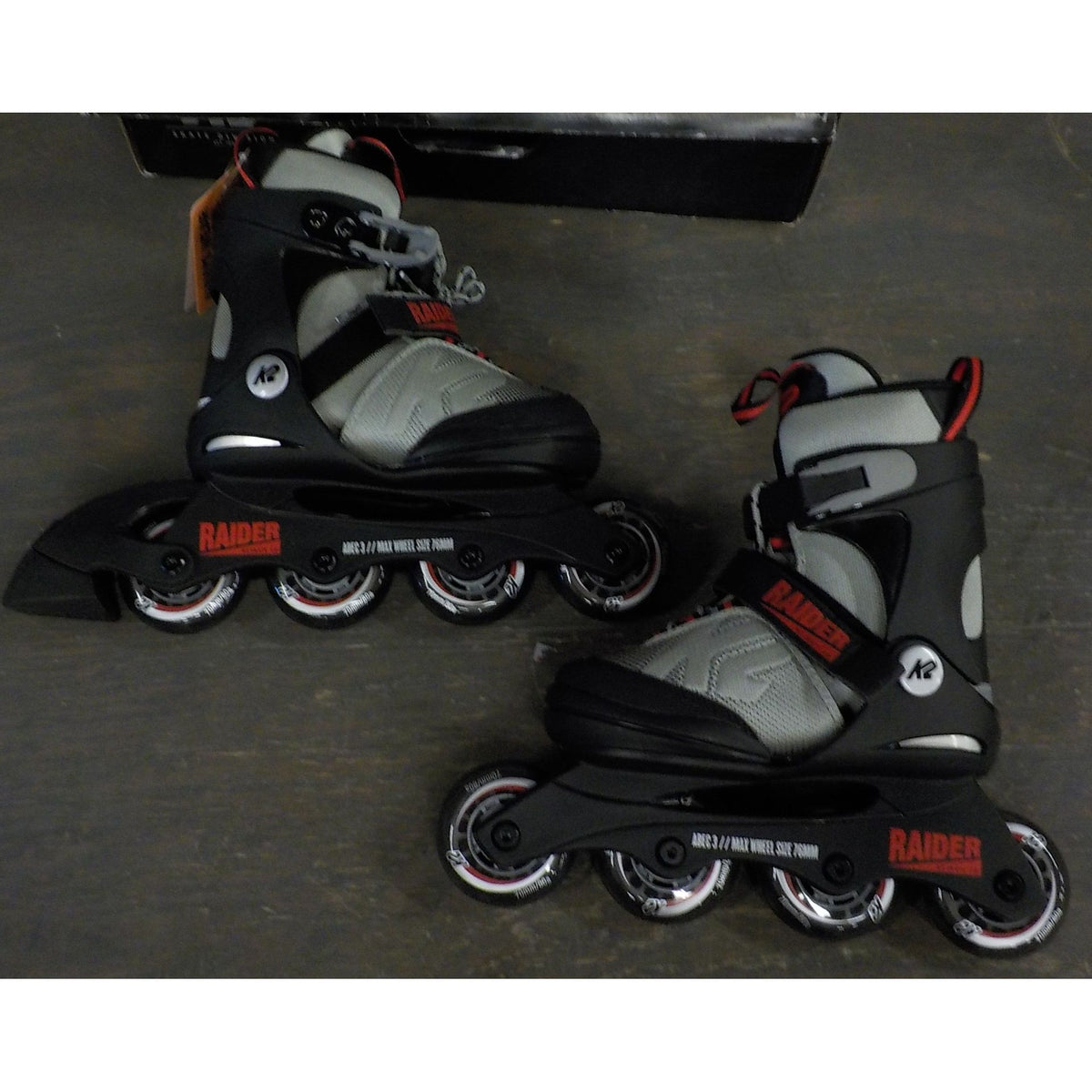 K2 Raider Kid's Inline Skate - Grey/Red - 1-5 - Used - Acceptable