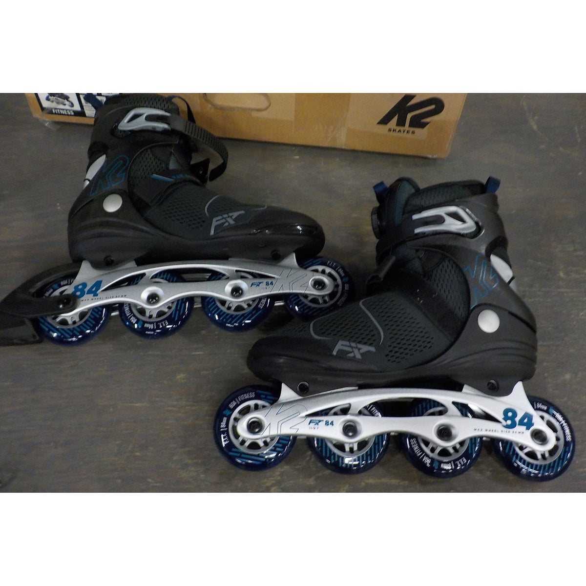 K2 F.I.T. 84 BOA Men's Inline Skates - Gray Blue - 9 - Used - Acceptable