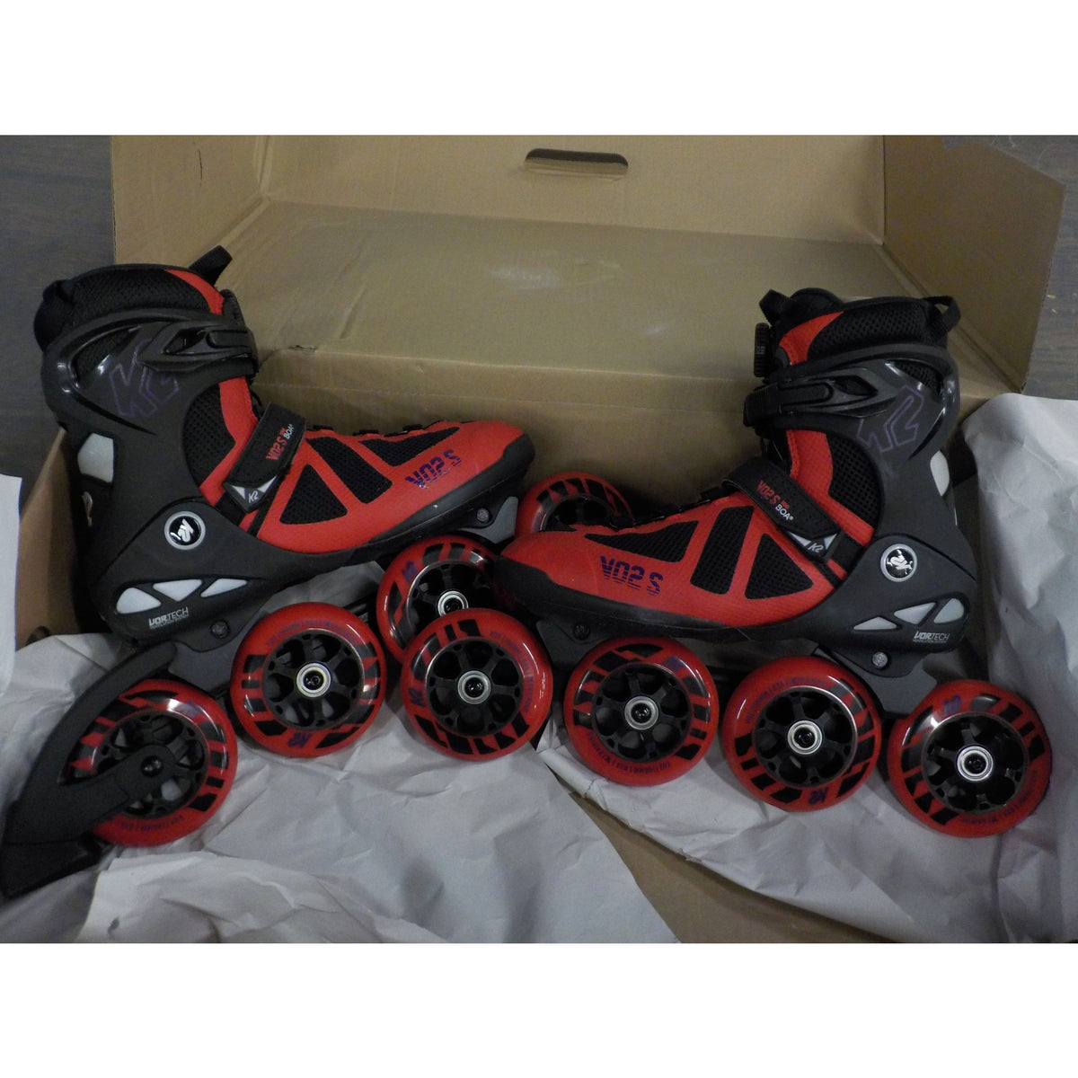 K2 Men&#39;s VO2 S 100 Boa Inline Skates - Red - 10.5 - Used - Acceptable