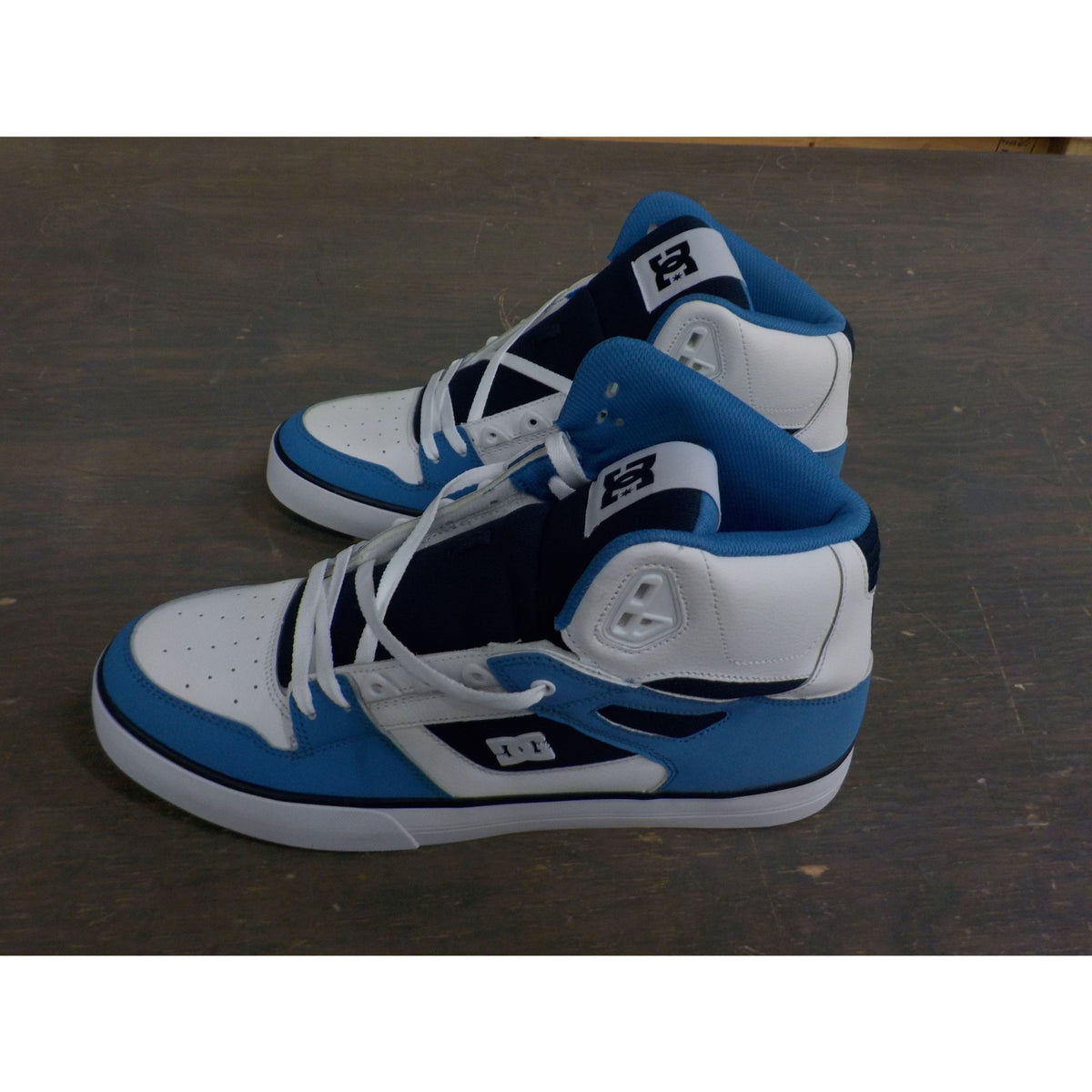DC Men&#39;s Pure High-Top Shoes - White/Carolina Blue - 15 - Used - Acceptable