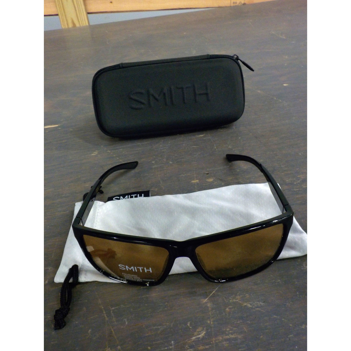 Smith Optics Riptide Sunglasses - Black; ChromaPop Glass Polarized Bronze Mirror - Used - Acceptable