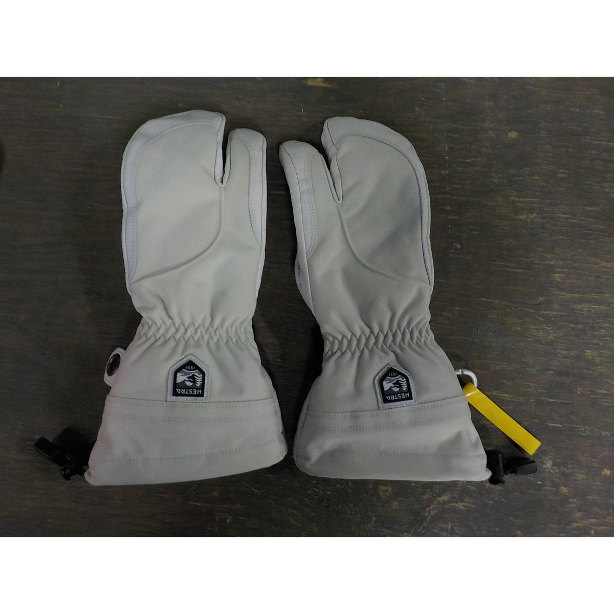Hestra Women's Heli Ski 3-Finger Glove - Misty Grey/Off White - 7 - Used - Acceptable