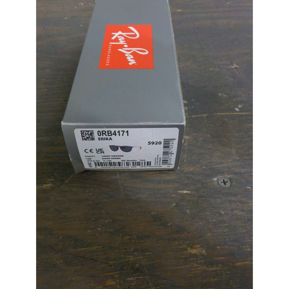Ray-Ban RB4171 Erika Sunglasses - Tortoise Gunmetal; Green - 54 mm - Used - Acceptable