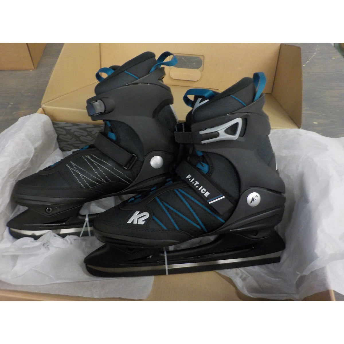 K2 Men&#39;s F.I.T. Ice Skate - Black Blue - 12 - Used - Good